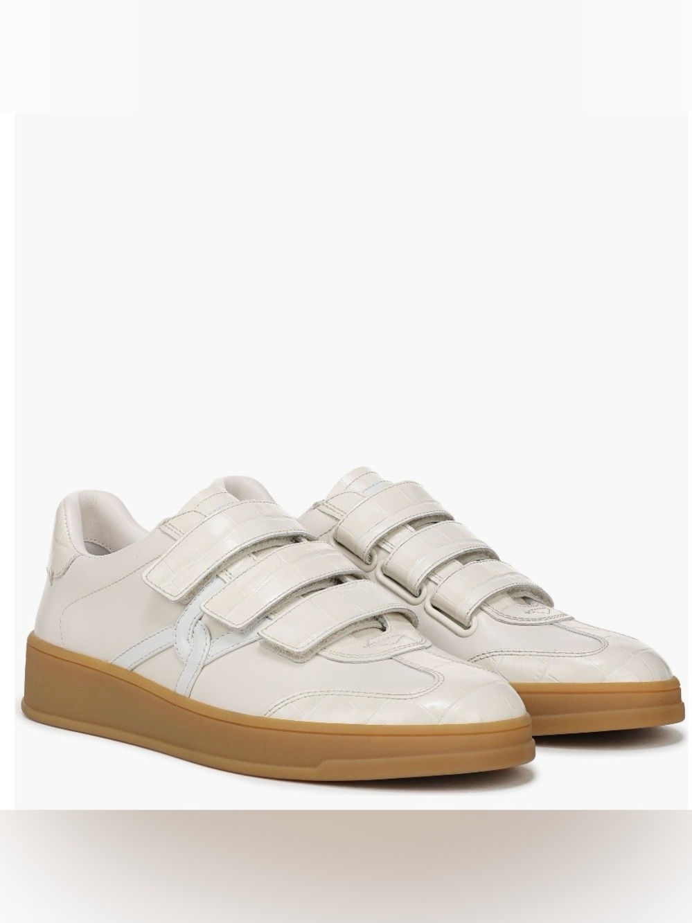 Veronica Beard Reagan Velcro Sneaker, Designer, Cream White, Size 9.5, NWT